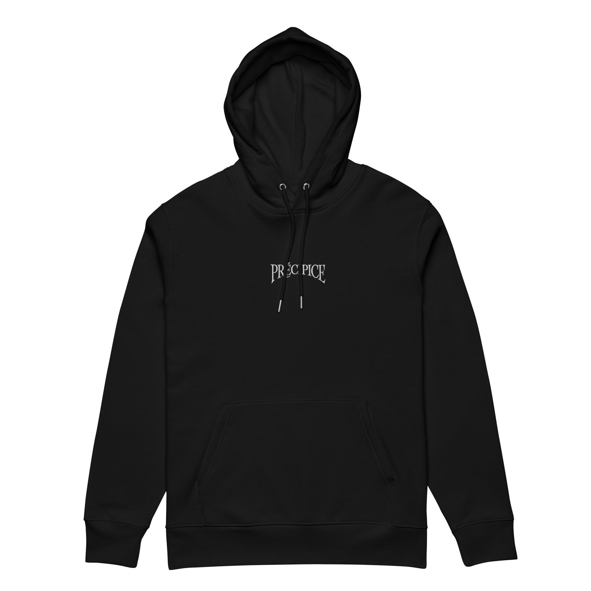 Hoodie noir PRECIPICE broderie
