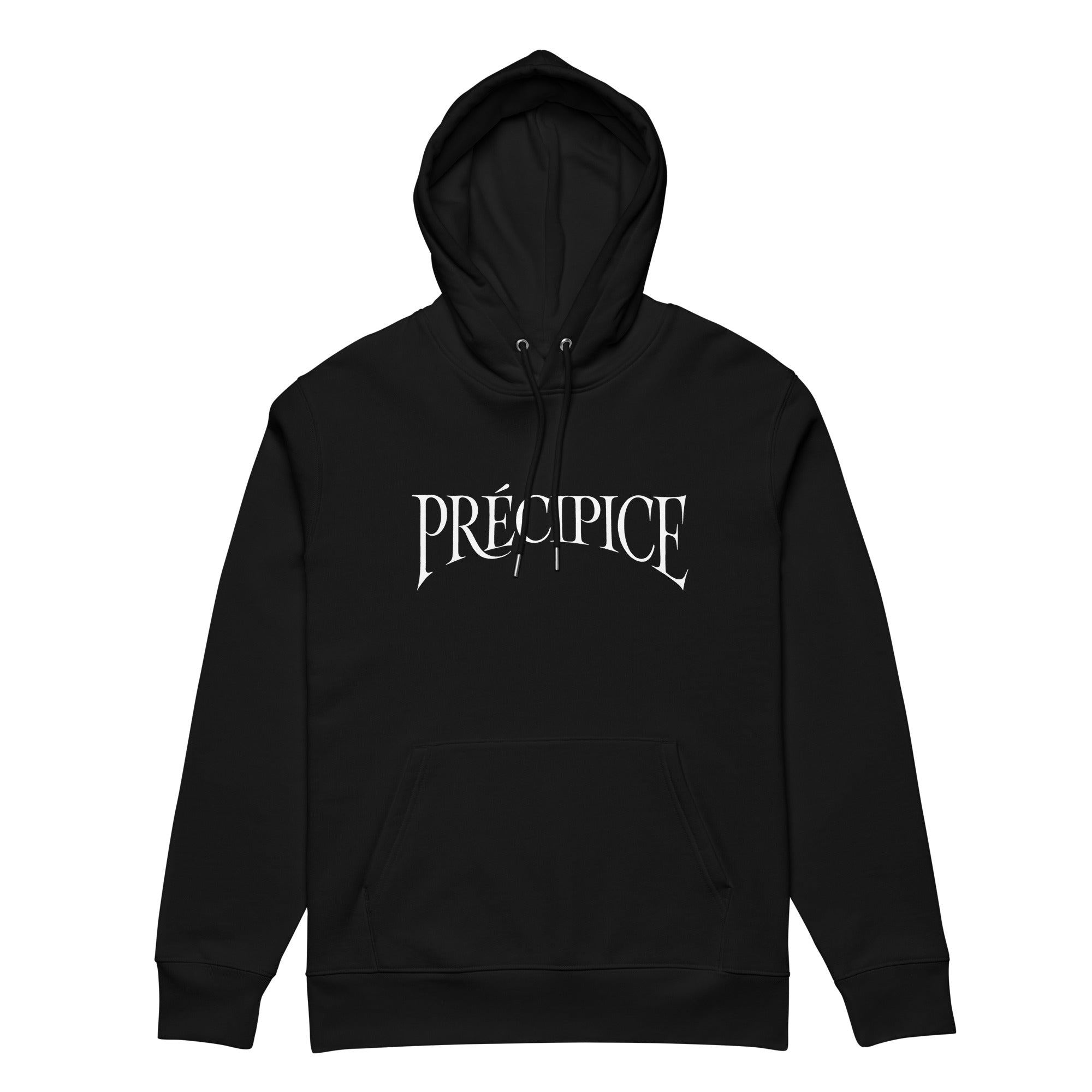 Hoodie noir PRECIPICE print