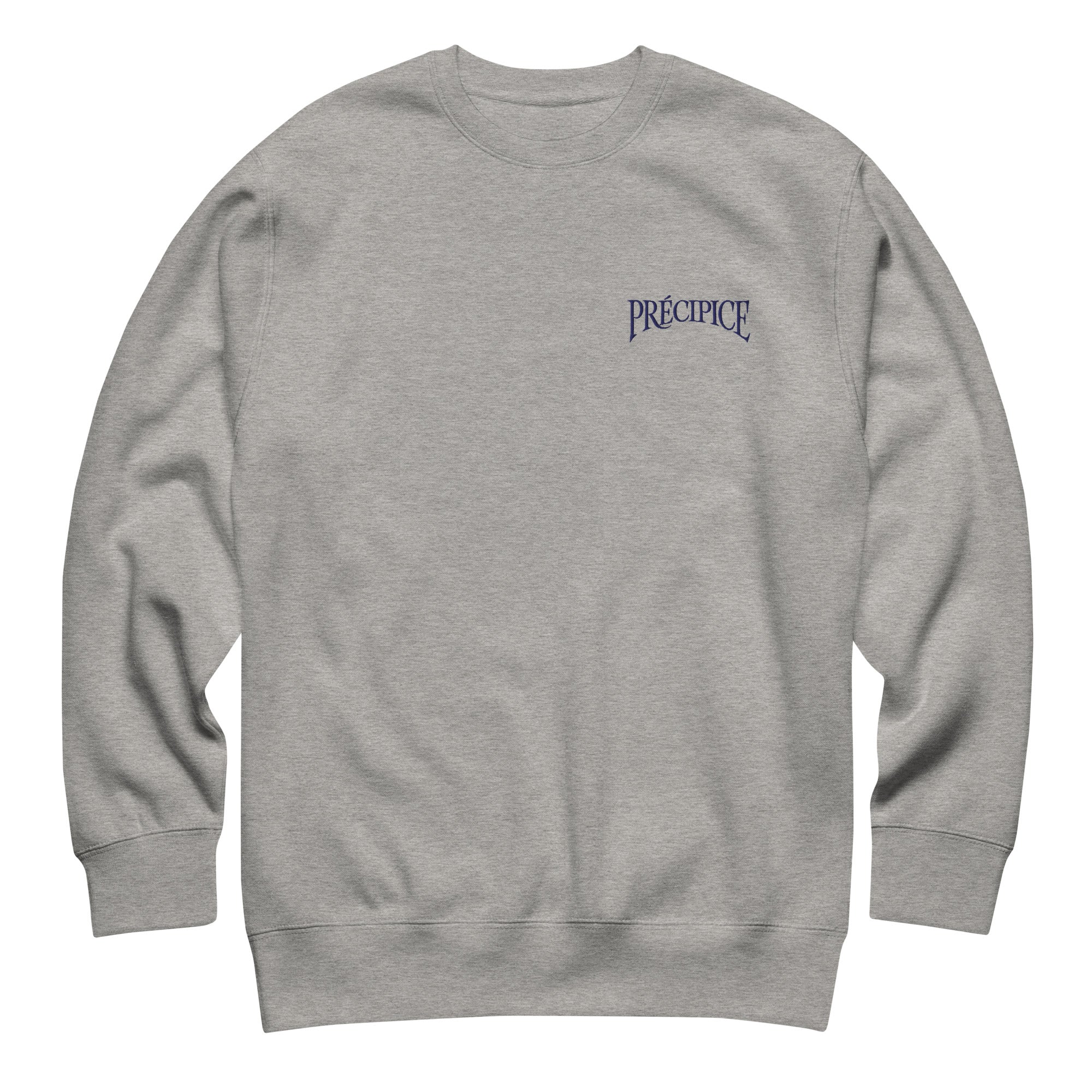 Sweatshirt gris PRECIPICE broderie